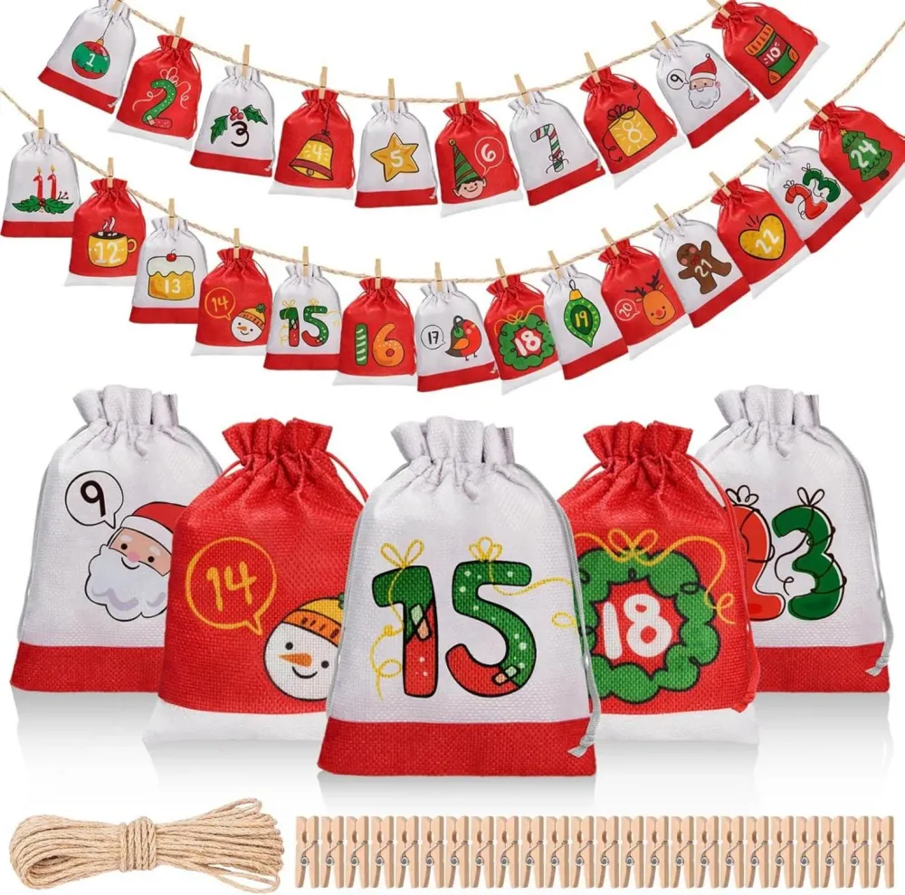 2024 DIY Adventskalender zum Befüllen 18x13 cm für Kinder