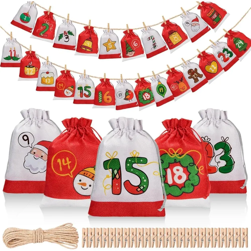 2024 DIY Adventskalender zum Befüllen 18x13 cm für Kinder