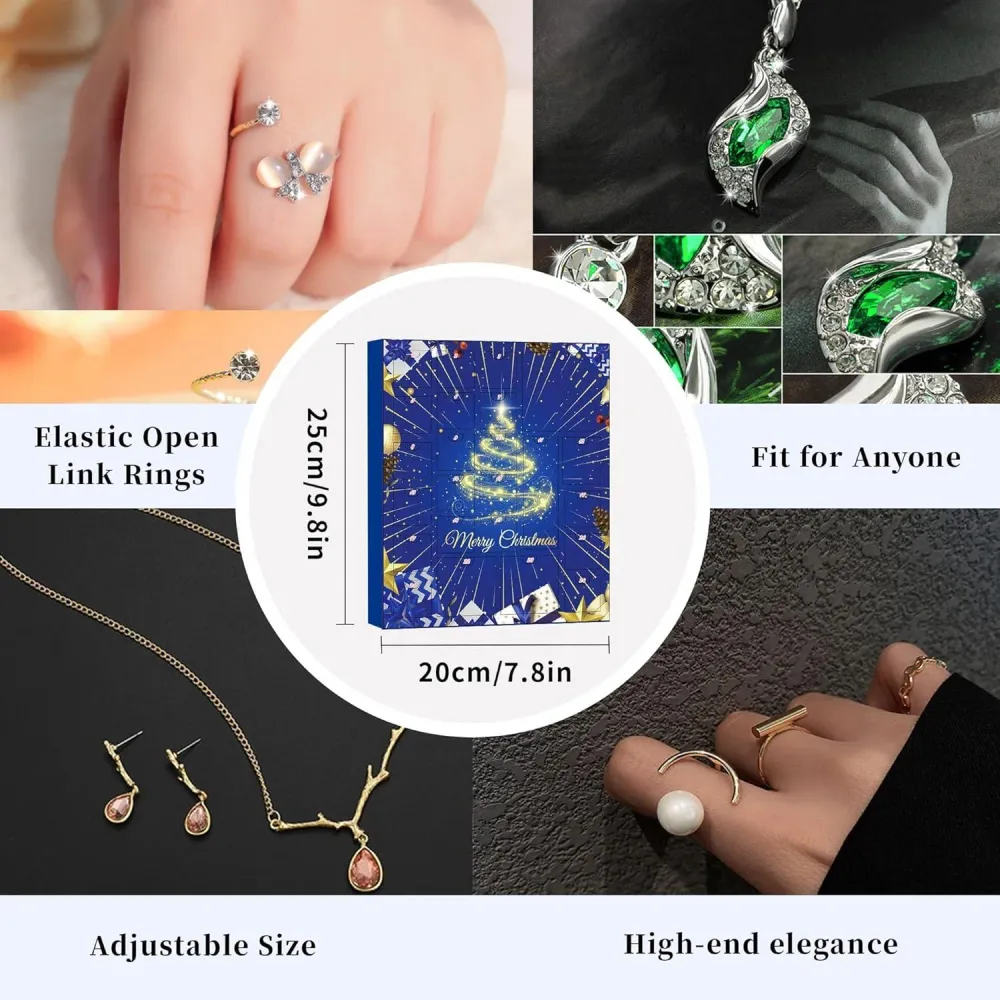 Adventskalender 2024 Frauen Schmuck Set mit 24