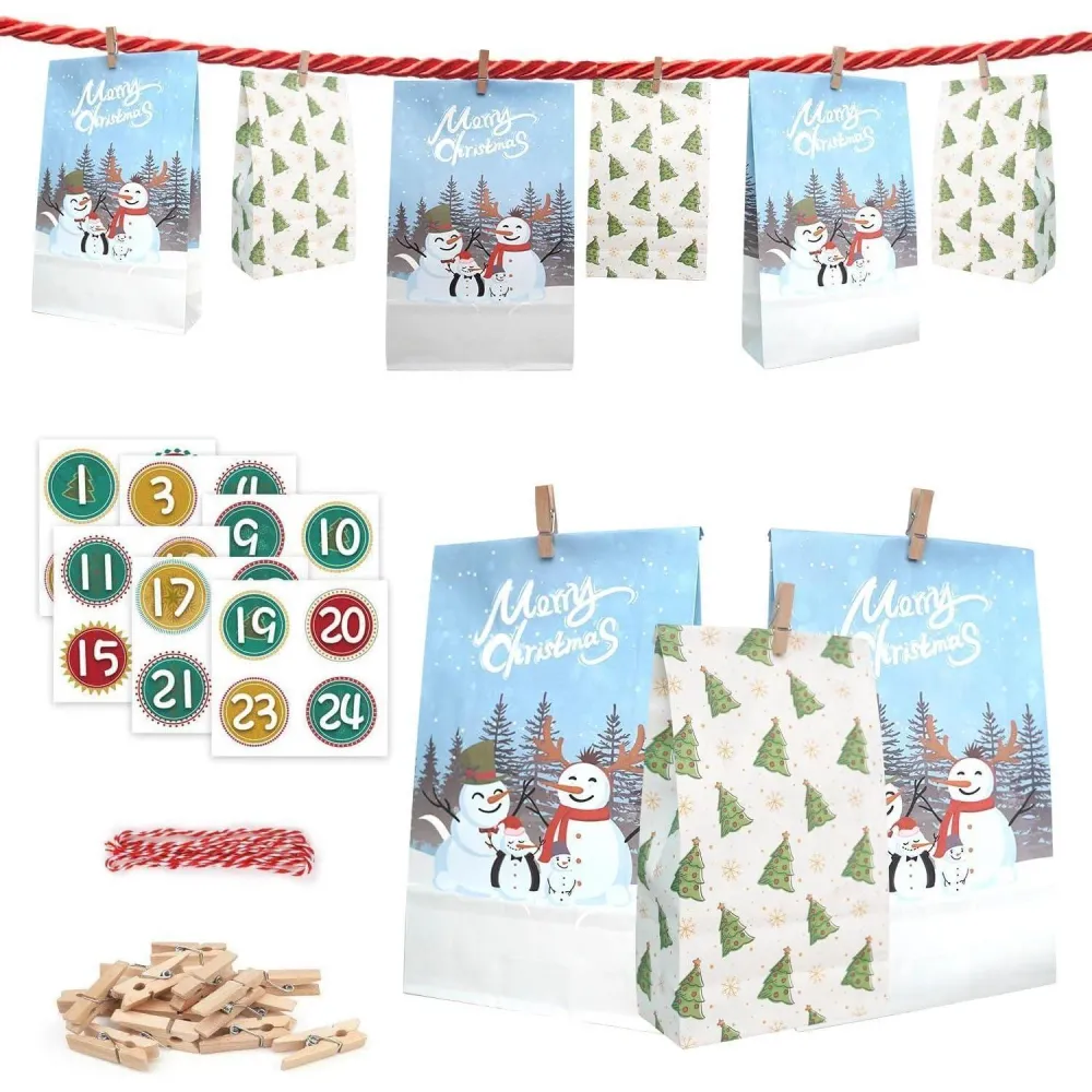 Adventskalender 2024 groß, Pinguin DIY Geschenk