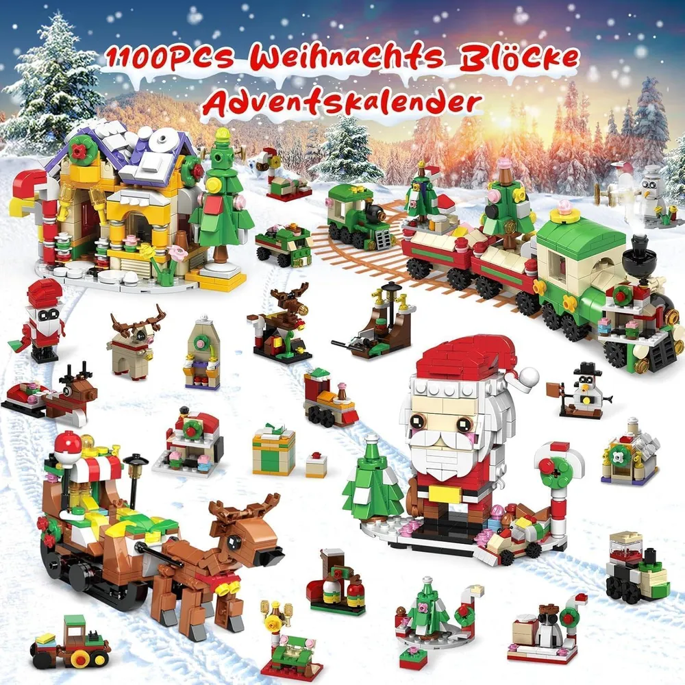 Adventskalender 2024 Kinder Weihnachts Blöcke Geschenk