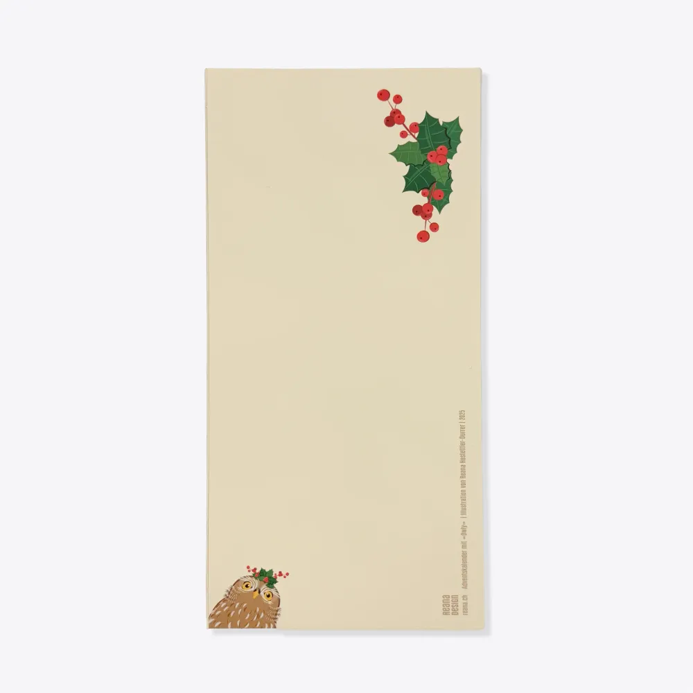 Adventskalender - Blumentiere – Eule – Owly – A6/5