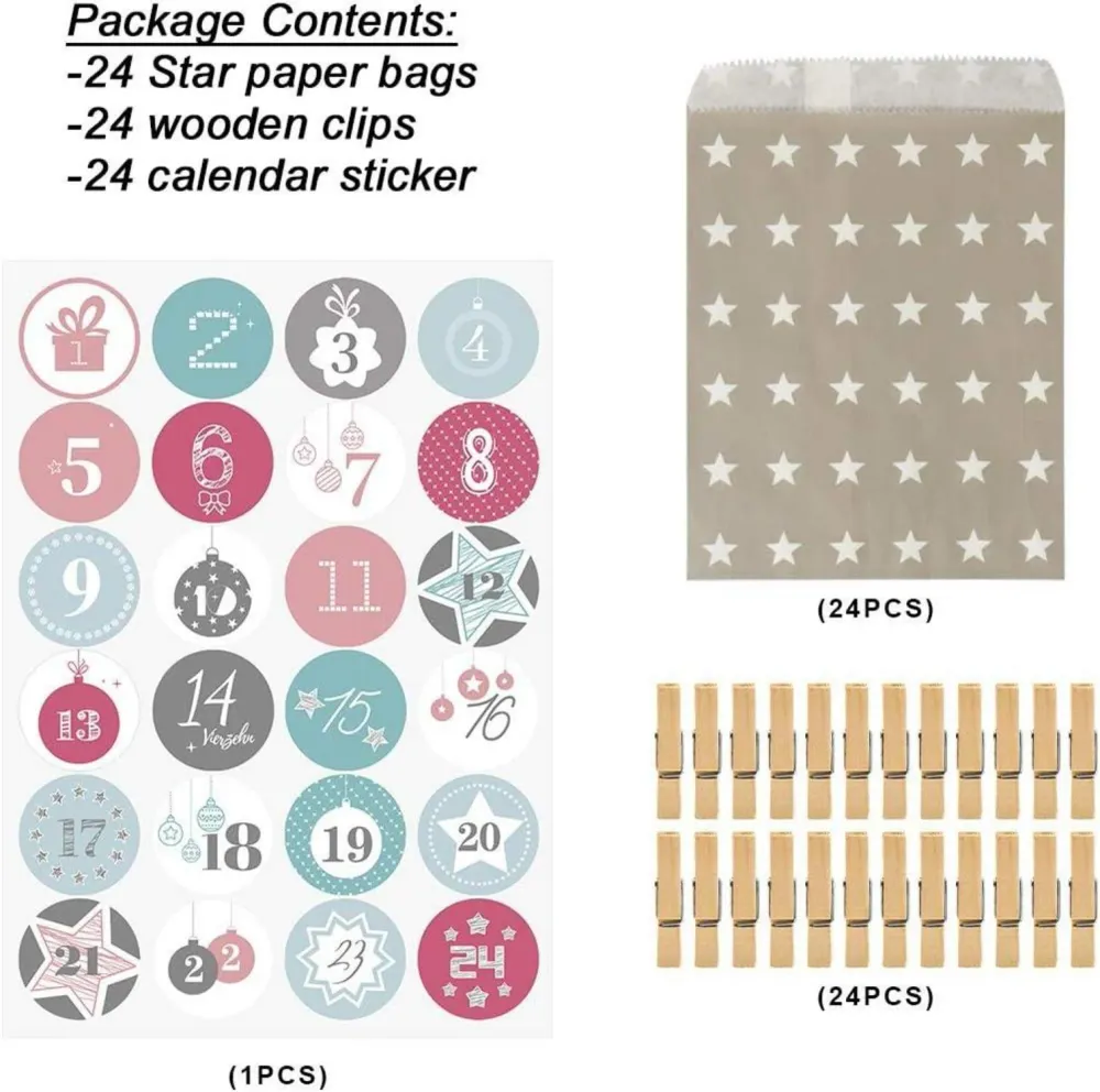 Adventskalender Geschenksäckchen Weihnachten DIY Bastelset
