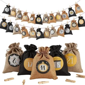 Adventskalender Jutesäckchen zum Selbstbefüllen 24-teilig