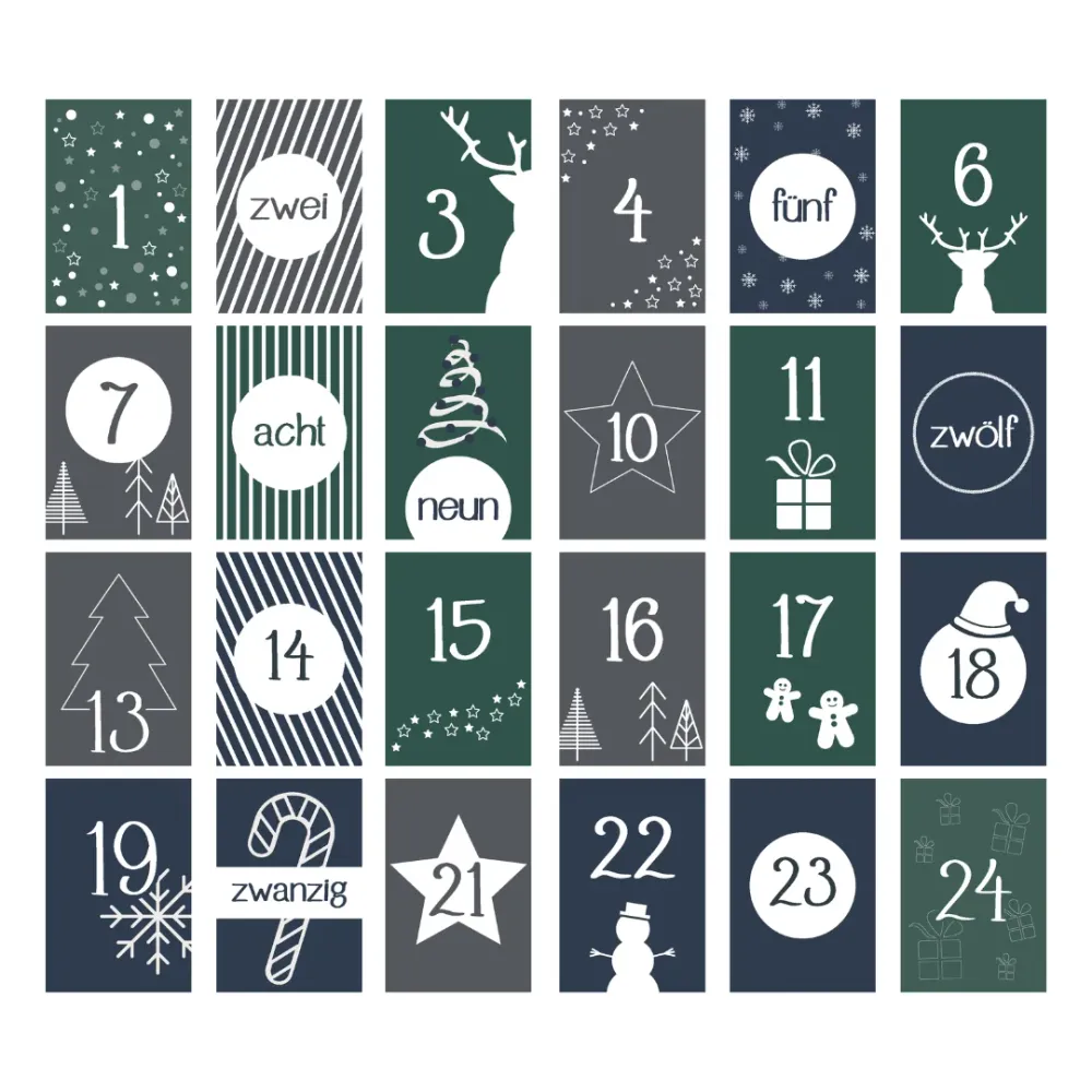 Adventskalender Karten "Winterzauber"