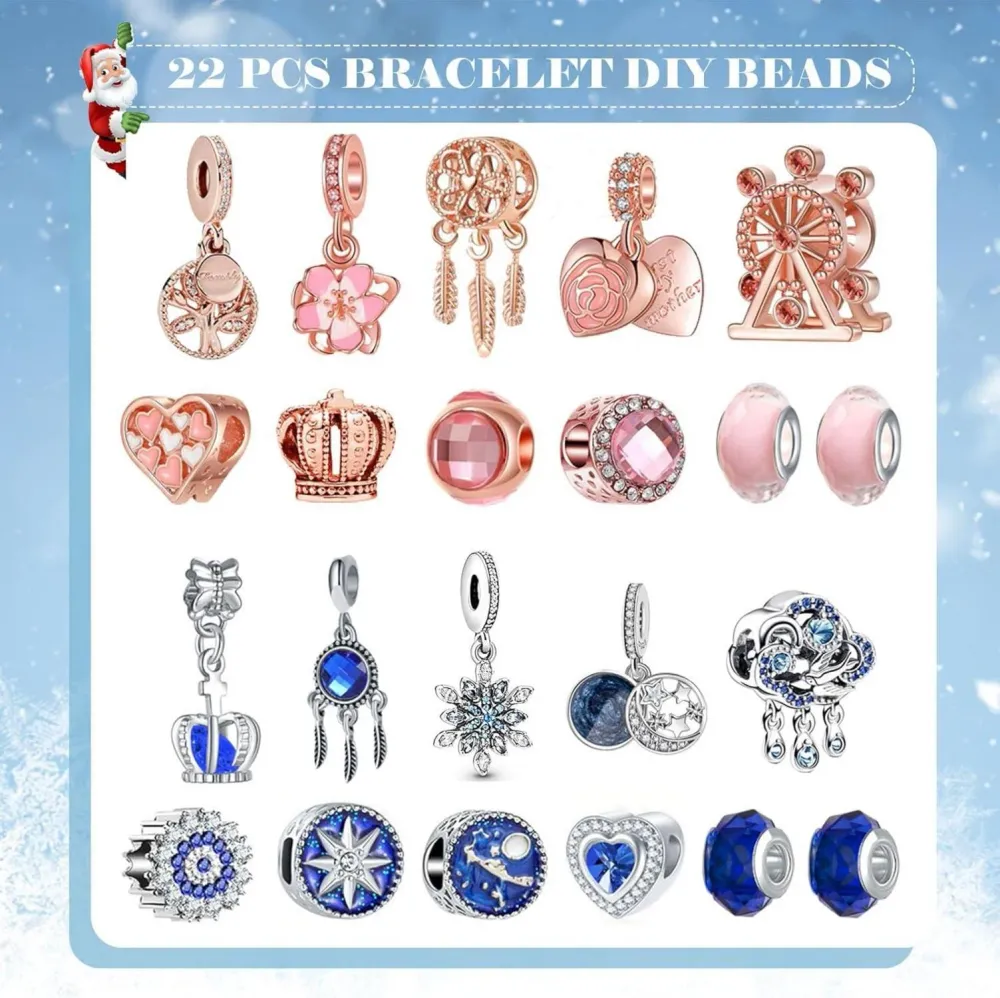 Adventskalender Mädchen 2024 - Schmuck DIY Kit mit Charms