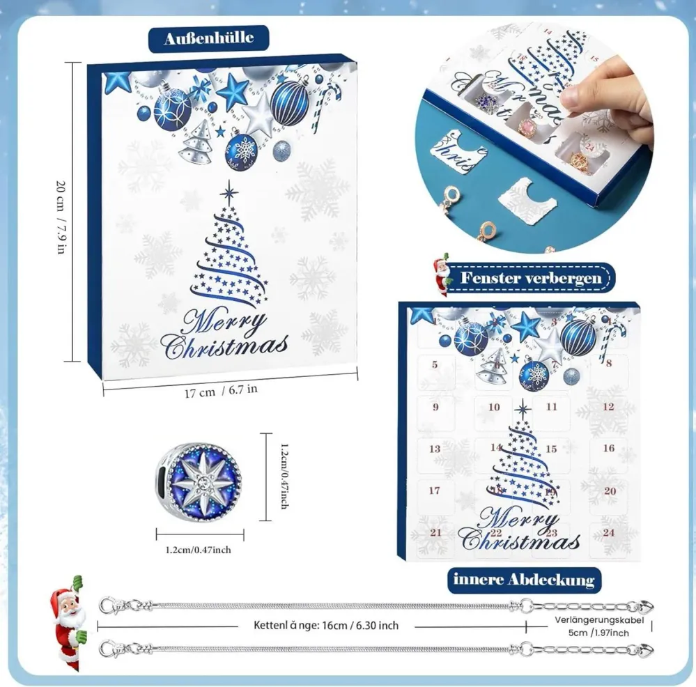 Adventskalender Mädchen 2024 - Schmuck DIY Kit mit Charms
