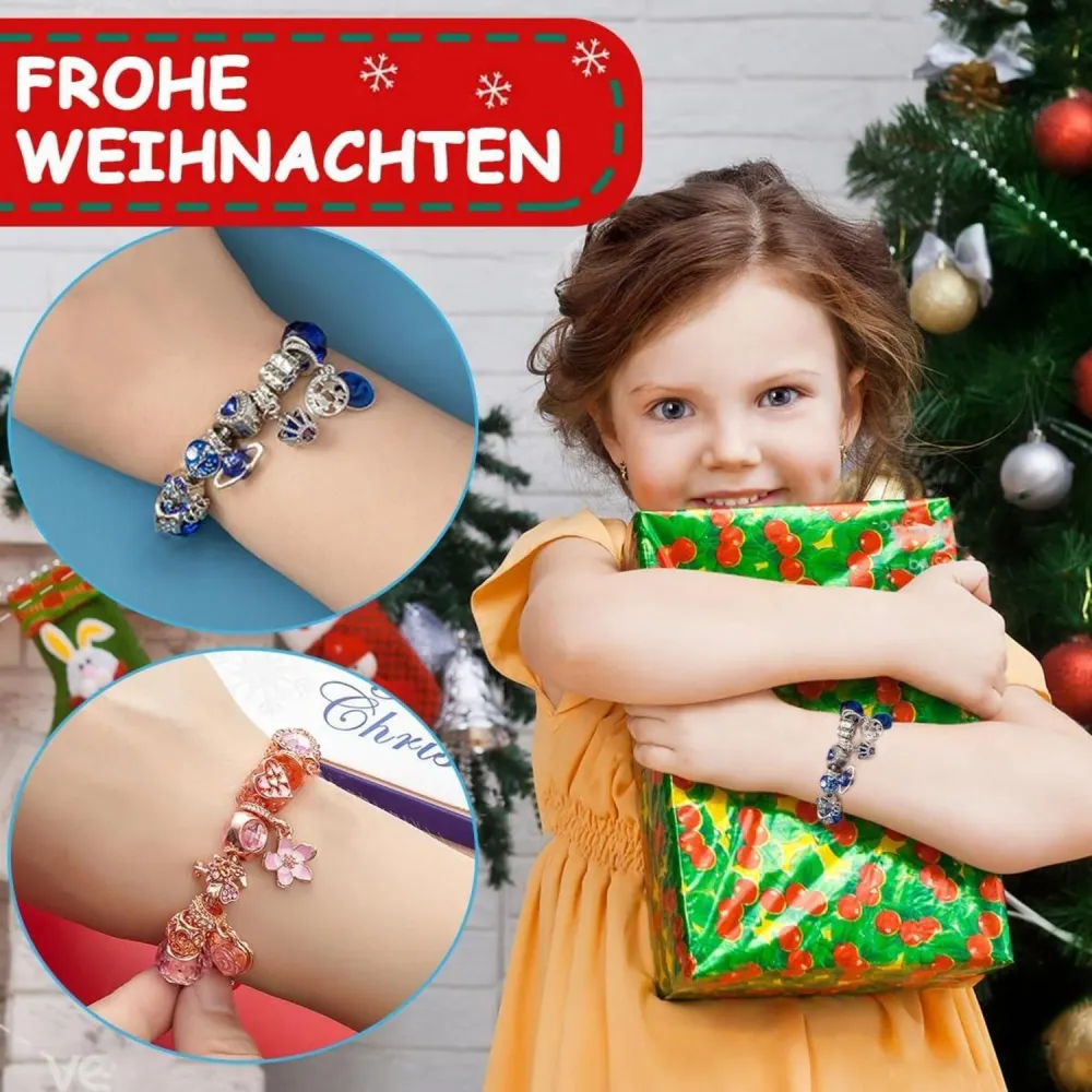 Adventskalender Mädchen 2024 - Schmuck DIY Kit mit Charms