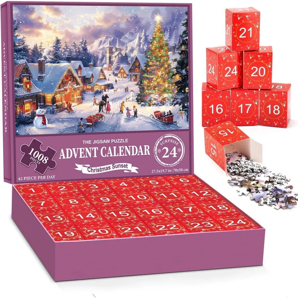 Adventskalender Puzzle 2024 Familienurlaub 1008 Teile 24