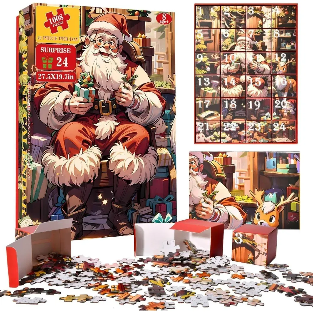 Adventskalender Puzzle Weihnachtsmann 2024 - 1008 Teile