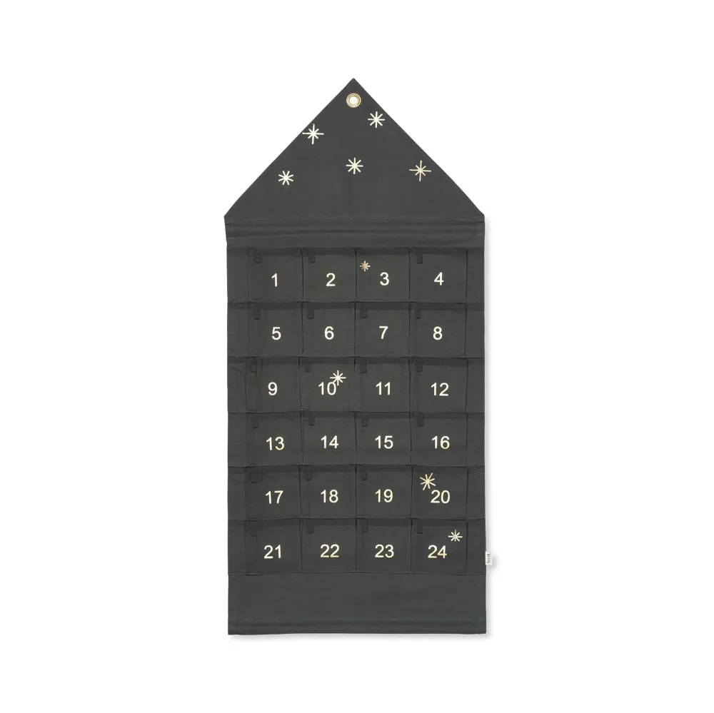Adventskalender STAR CHRISTMAS CALENDAR dunkelgrün