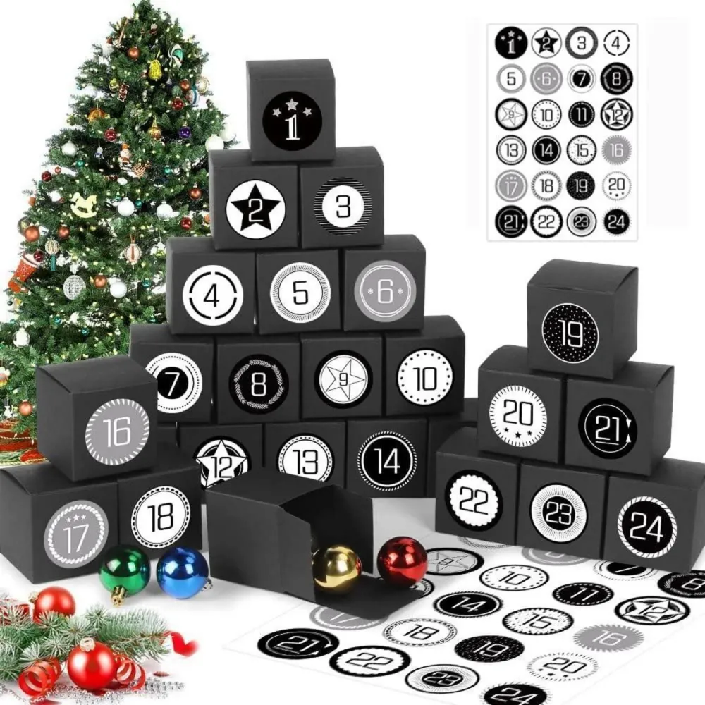 Adventskalender zum Selbst Befüllen DIY 24 Schachteln Geschenkboxen