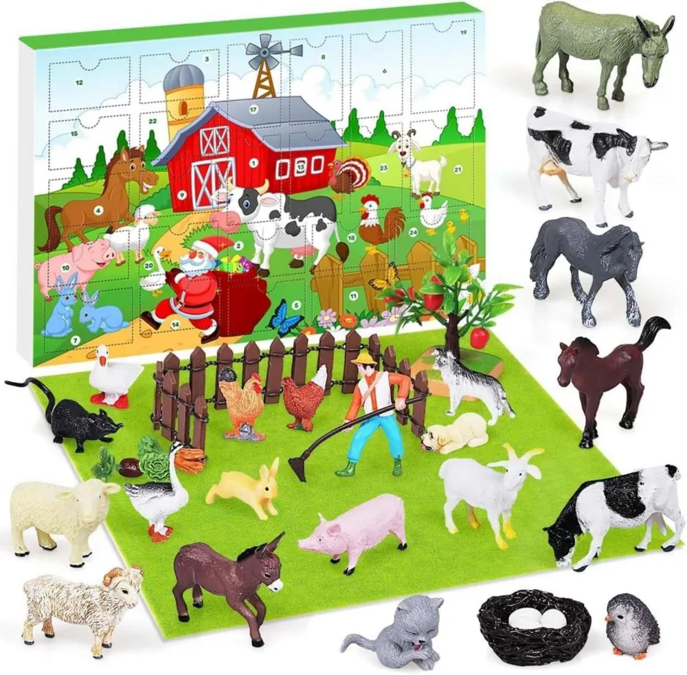 iZoeL Adventskalender 2024 Bauerhof Tiere 3-10 Jahre Kinder