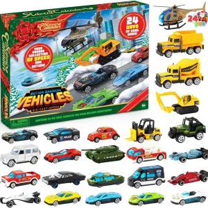 JOYIN Adventskalender Kinder Diecast Autos Baustellen