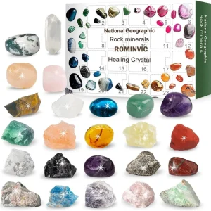 Kristalle Adventskalender 2024 Kinder Geologie Geschenk 24