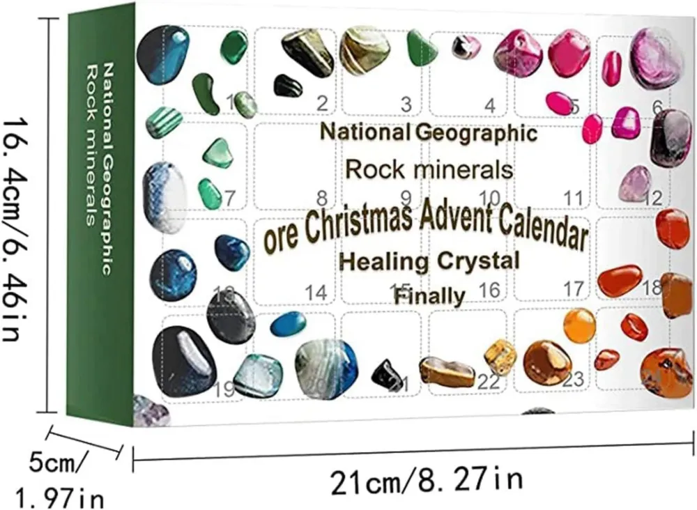 Kristalle Adventskalender 2024 Kinder Geologie Geschenk 24