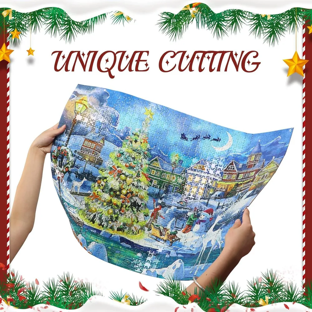 Puzzle Adventskalender 2024 Weihnachts-Schnee 1008 Teile