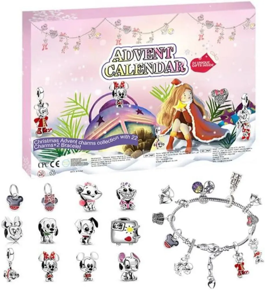 Weihnachts Adventskalender Armband 2024 Mädchen DIY Cartoon