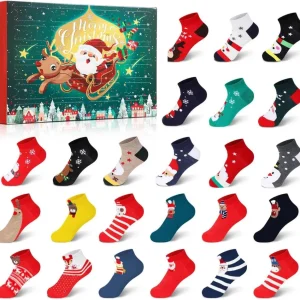 Weihnachtssocken Adventskalender 2024 Frauen 24 Paar