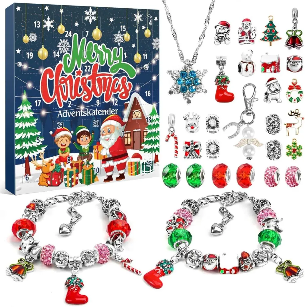 ZOOI Adventskalender Mädchen Schmuck 24 Bastelset
