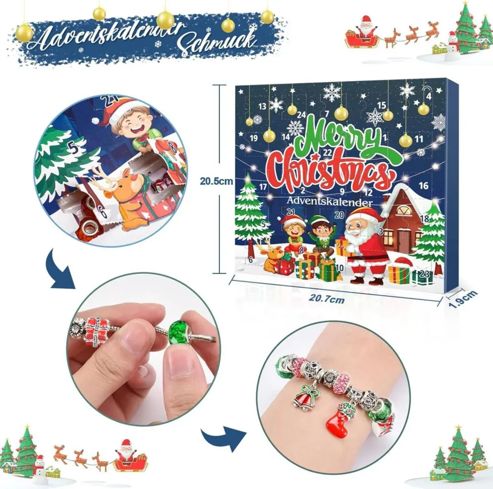 ZOOI Adventskalender Mädchen Schmuck 24 Bastelset