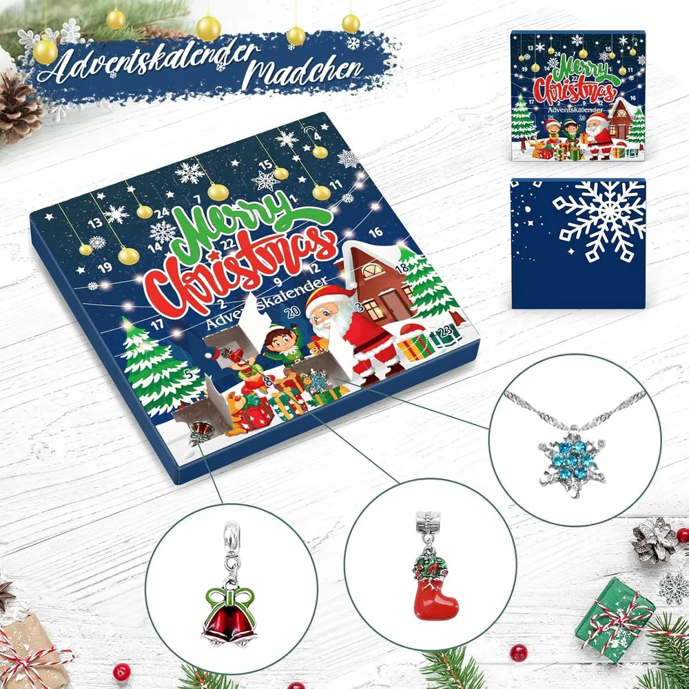 ZOOI Adventskalender Mädchen Schmuck 24 Bastelset