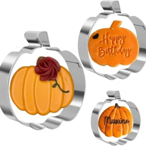 3er Set Kürbis Ausstechformen Edelstahl Halloween