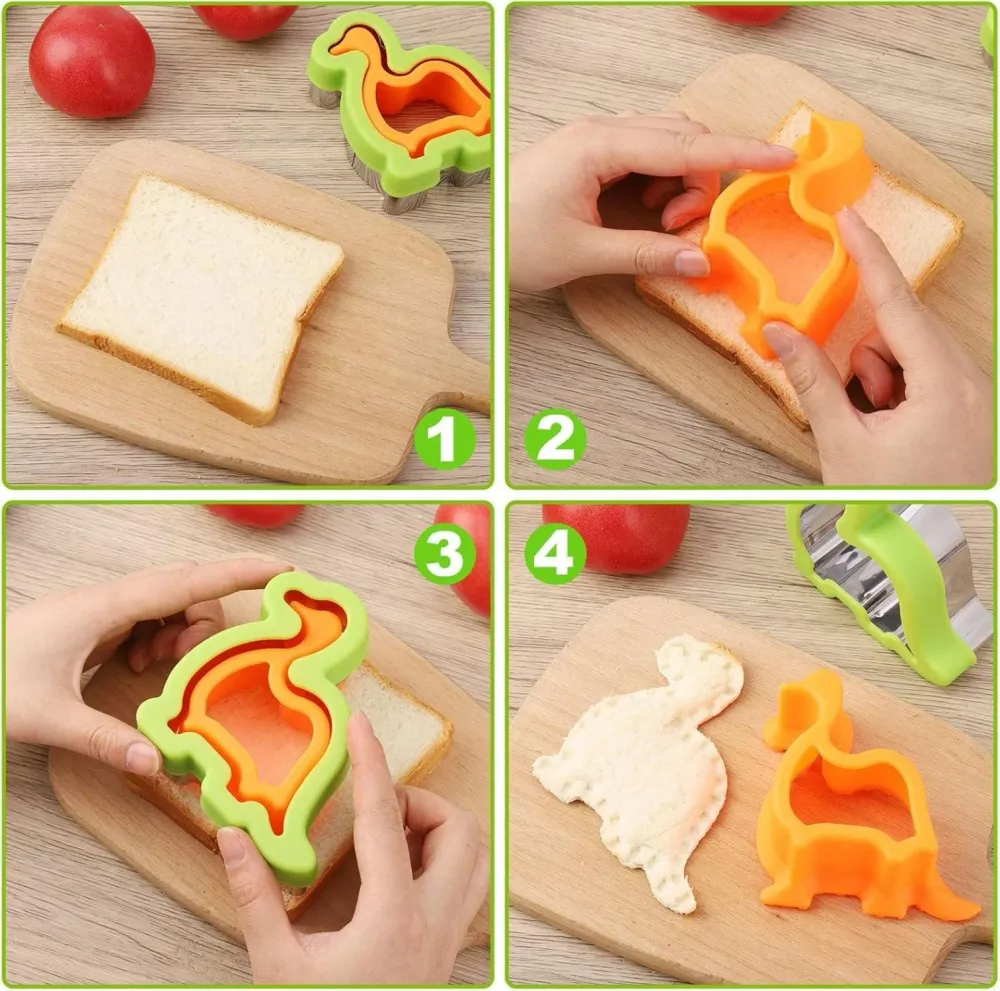 Ausstechformen Set für Kinder Obst Gemüse Sandwich Edelstahl