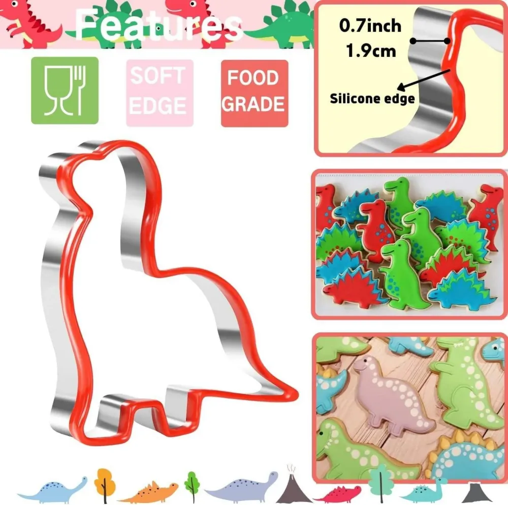 Dinosaurier Ausstechformen Set 5-teilig Edelstahl Küche