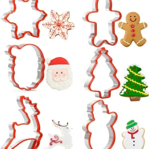 Weihnachts-Ausstechformen Kinder Silikonkante Edelstahl 6