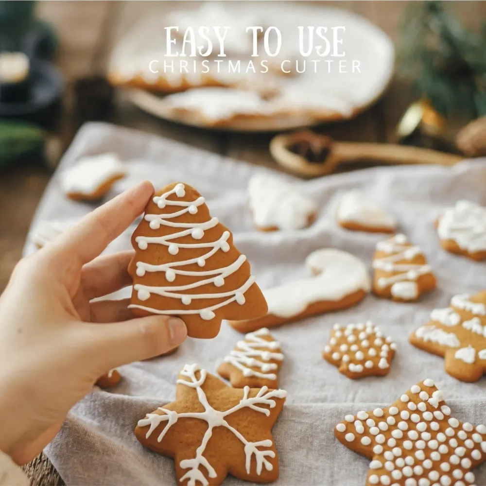 Weihnachts-Ausstechformen Kinder Silikonkante Edelstahl 6
