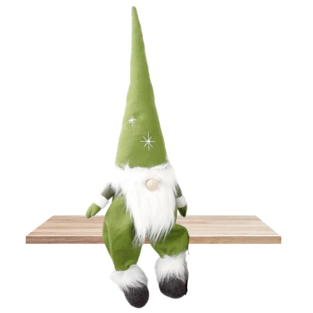 Wichtel - Santa - Hampelmann - grün - 80 cm
