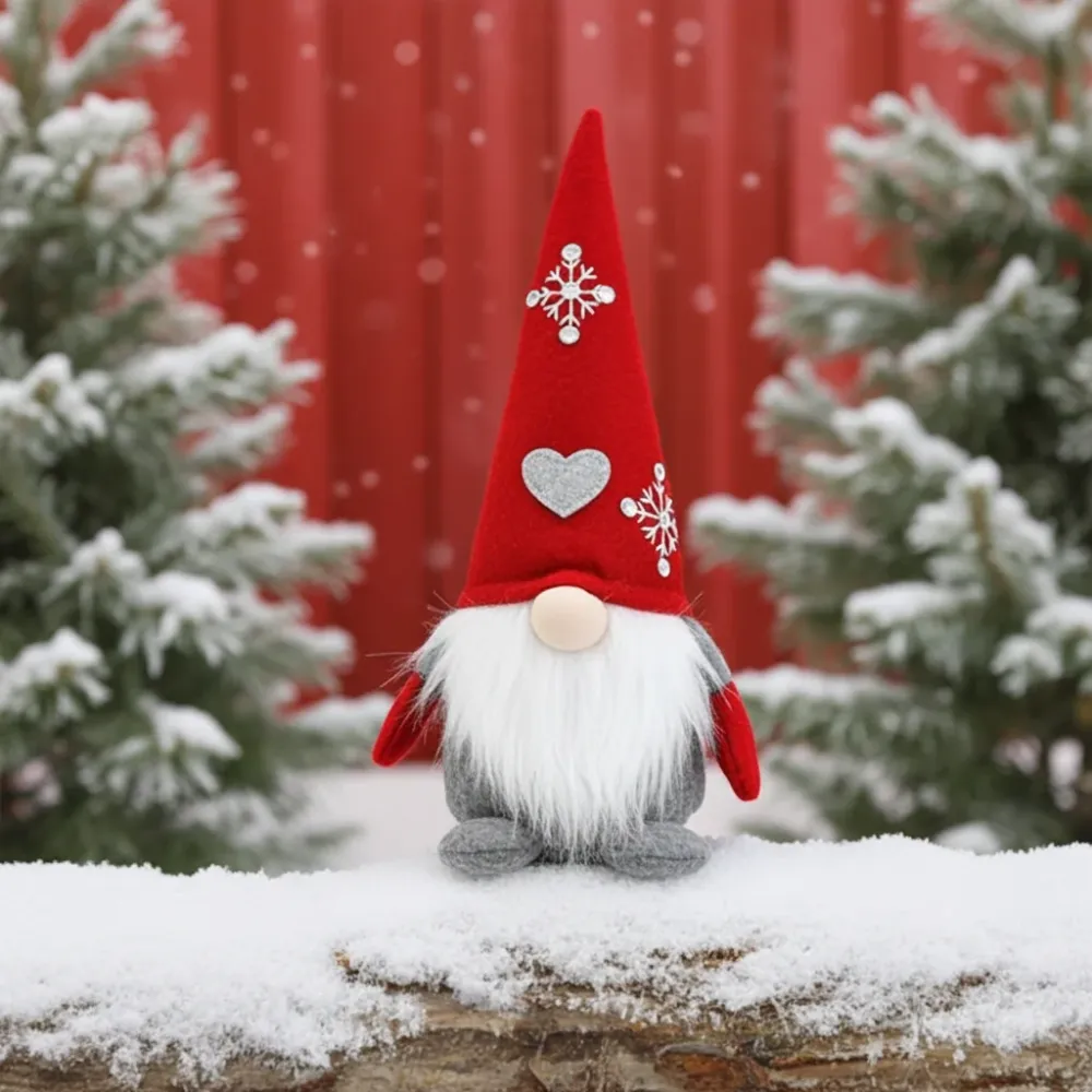 Wichtel - Santa sitzend - rot - 23 cm