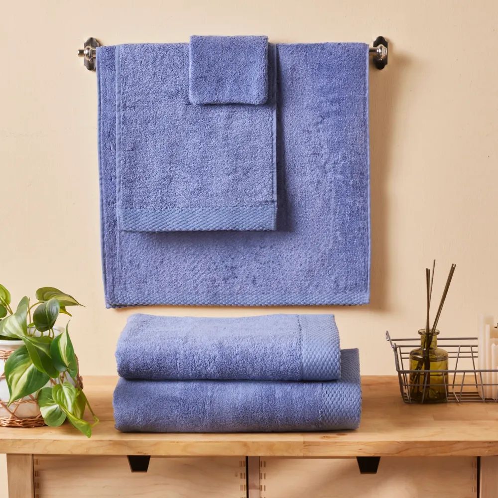 Karaca Chandler Modal Waschlappen, Blau, 16x22cm KARACA HOME