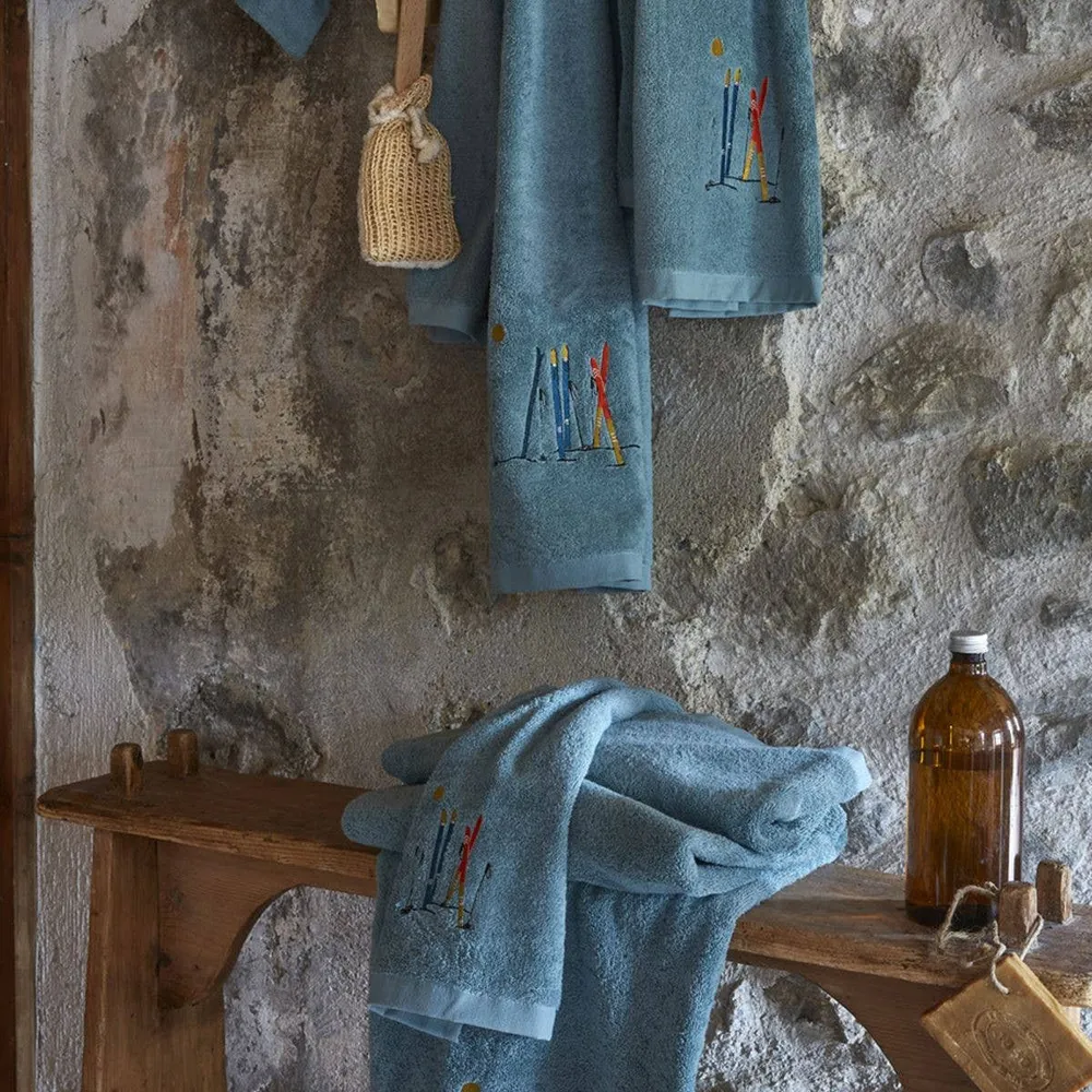 Sylvie Thiriez | Waschlappen aus Frottee Blau