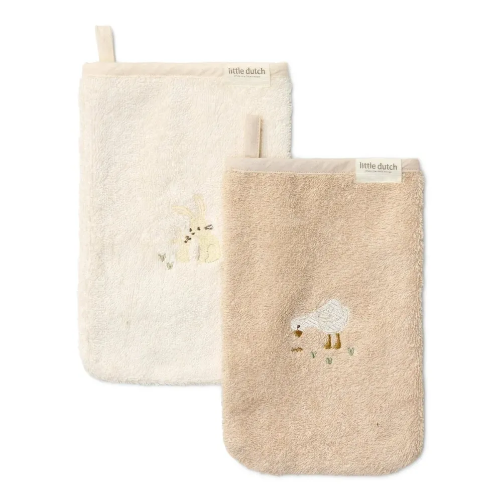 <tc>Little Dutch</tc> Waschlappen Baby Bunny gesticktes Set