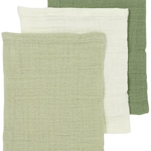 <tc>Meyco</tc> Waschlappen Natural/Soft Olive/Olive Green 20X17Cm 3pcs