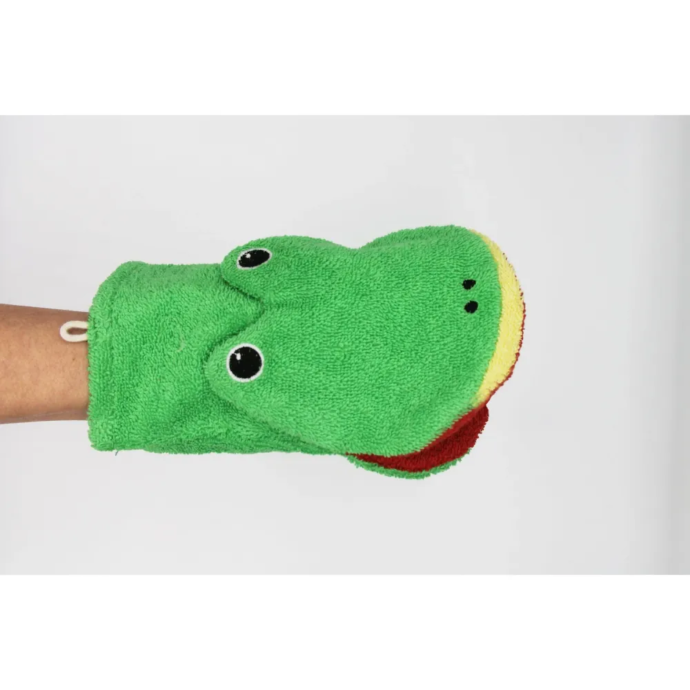 Waschhandschuh Frosch Fred (Biobaumwolle)