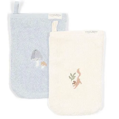 Waschlappen-Set - Blau - Forest Friends