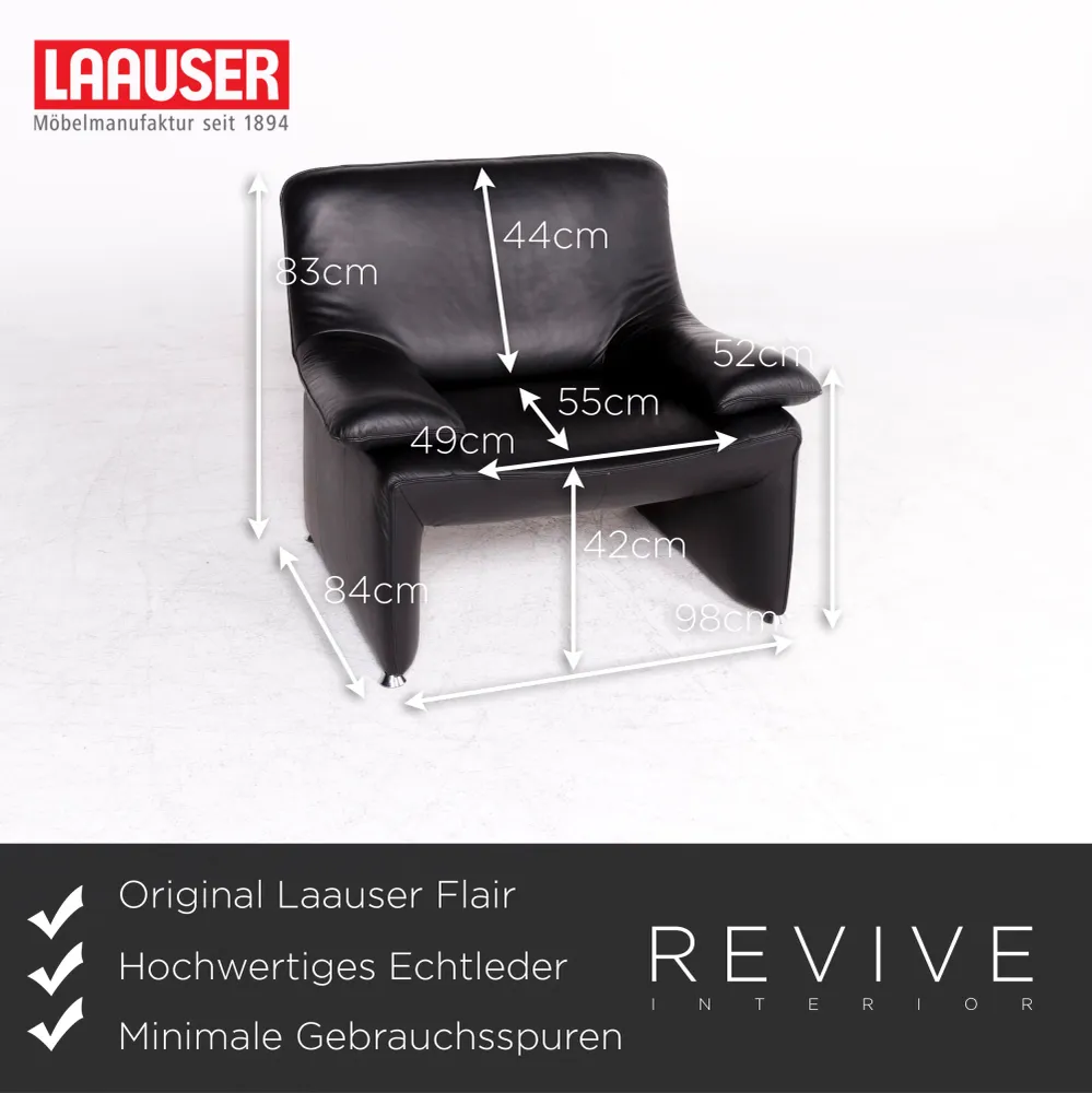 Laauser Flair Designer Leder Sofa Sessel Garnitur Echtleder Zweisitzer Dreisitzer Couch #8762