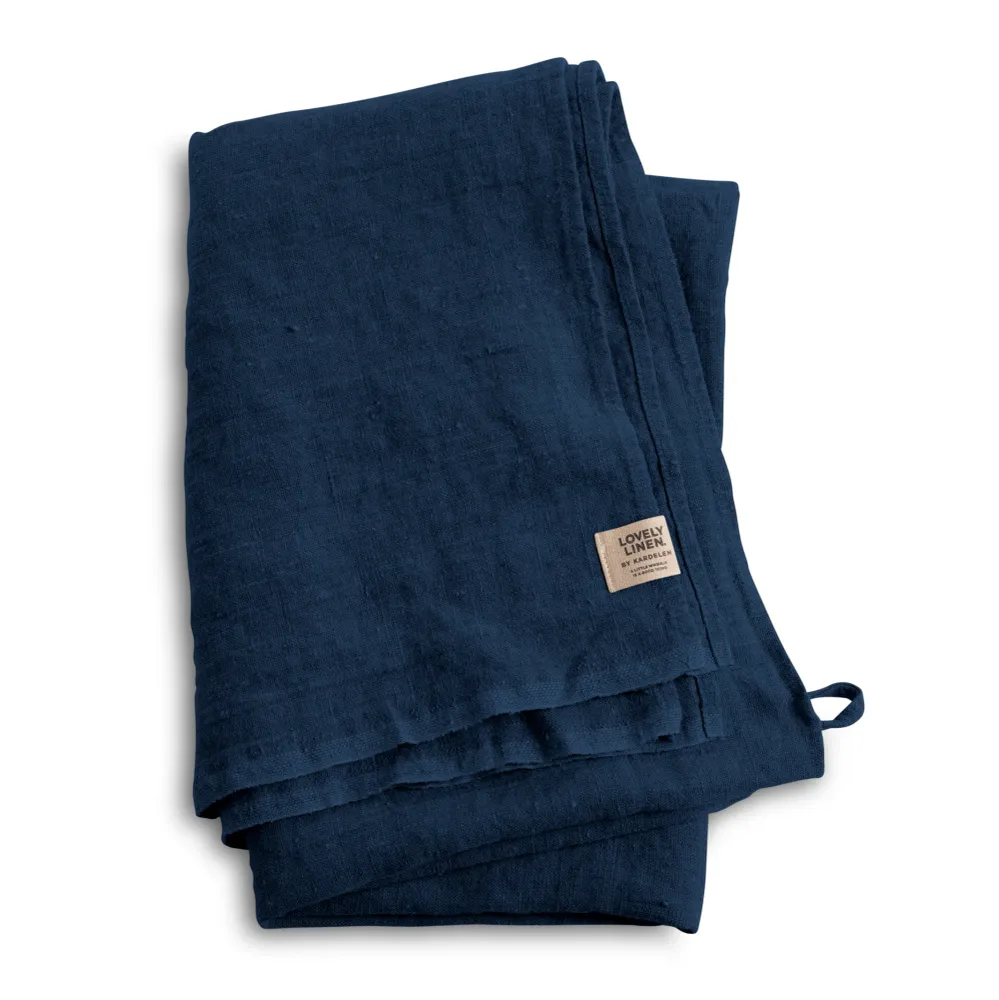 Badetücher aus Leinen Midnight Blue