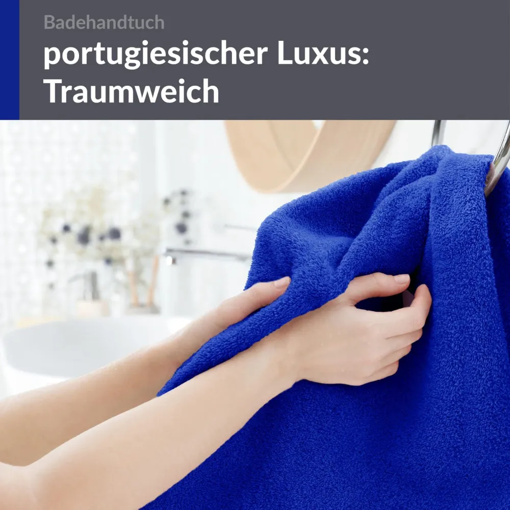 Badetuch 100x150 cm Blau - Azur
