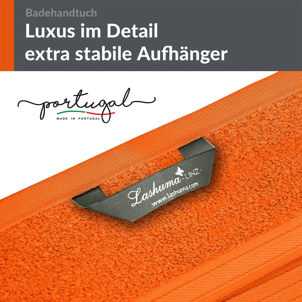 Badetuch 100x150 cm Orange - Blutorange