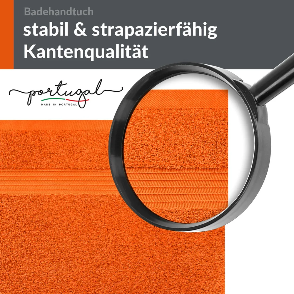 Badetuch 100x150 cm Orange - Blutorange