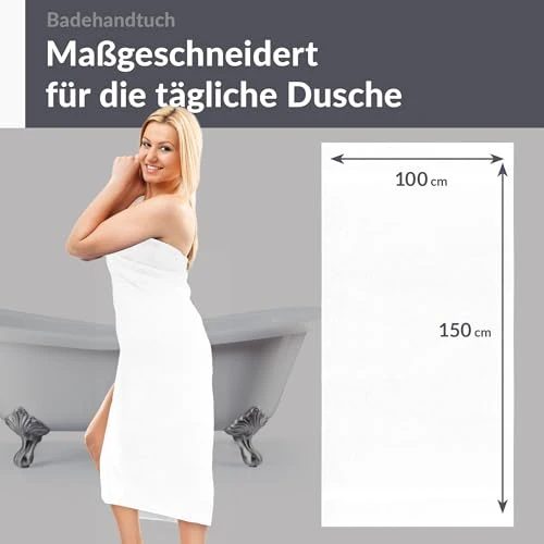 Badetuch 100x150 cm Weiß
