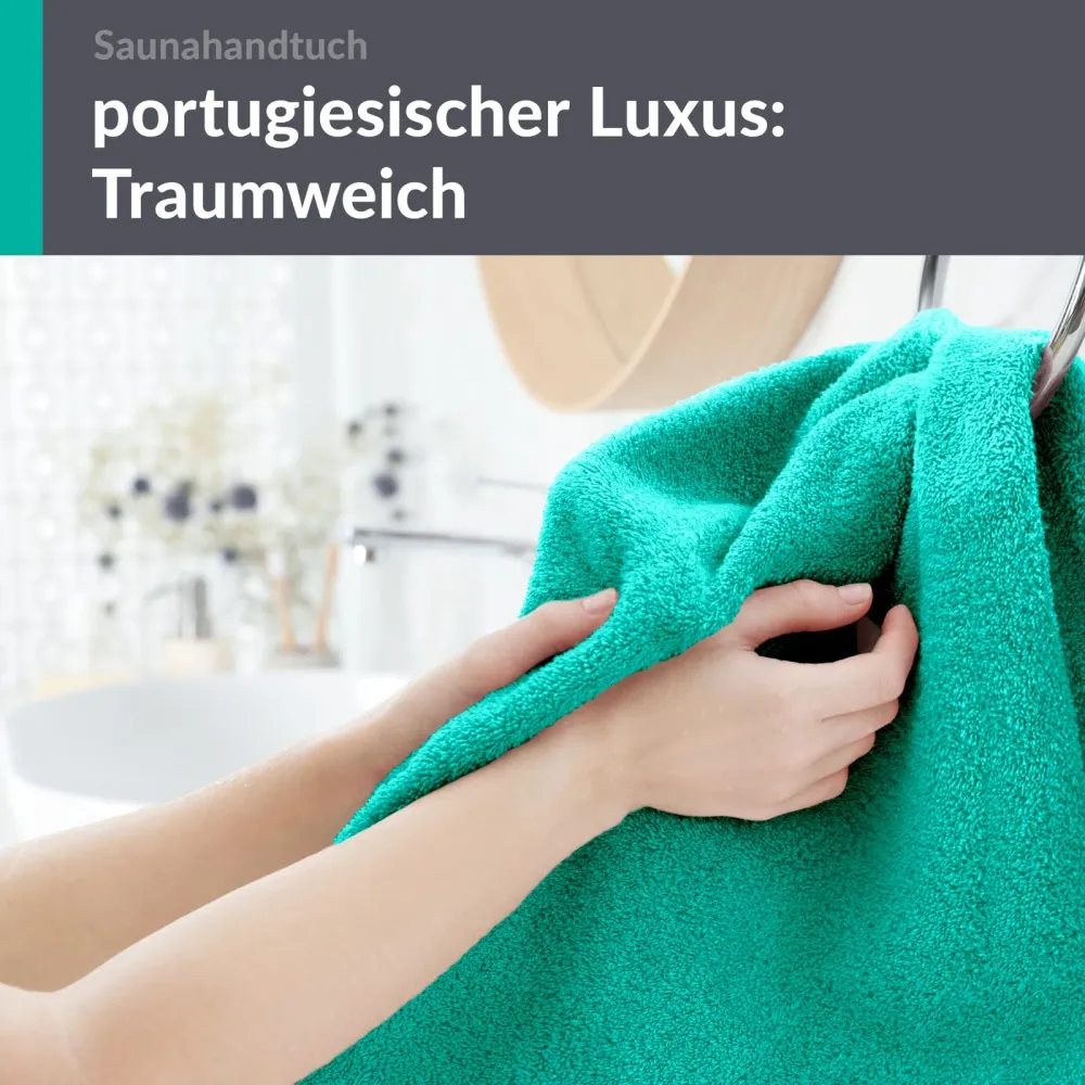 Badetuch groß 100x200 cm Türkis - Meer