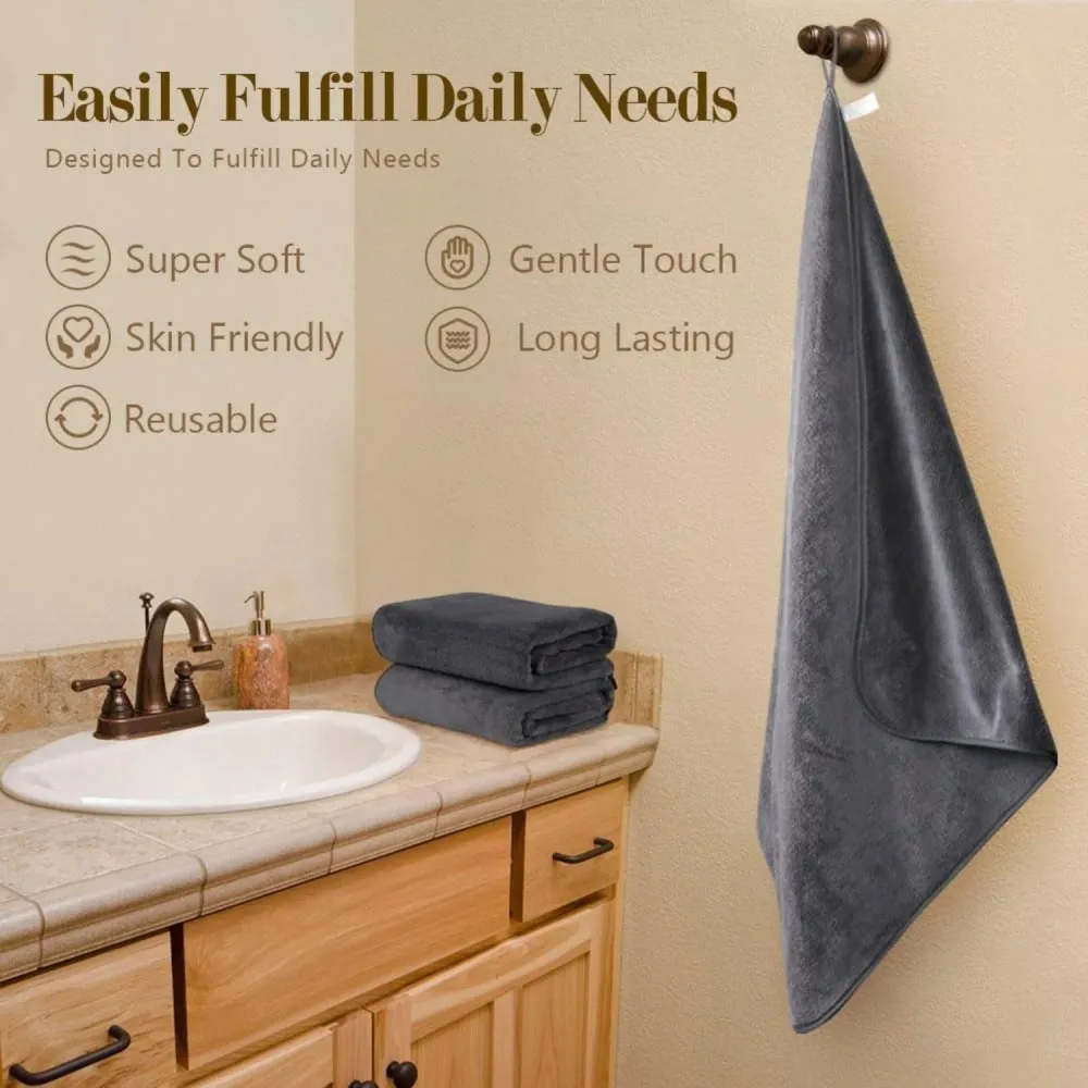 Badetuch-Set 2 Stück Hochsaugfähige Mikrofaser Handtücher