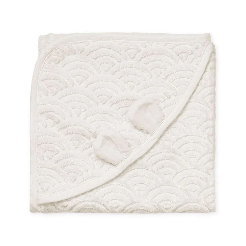 Cam Cam Copenhagen Handtuch mit Kapuze und Ohren - Baby - GOTS - Off White