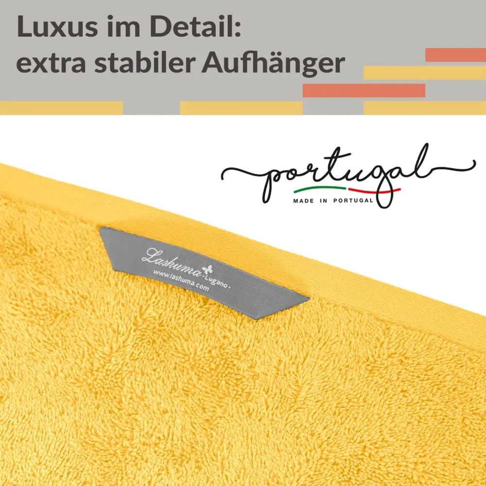 Gäste Handtuchset 30x50 cm Gelb - Aprikosen, Lugano 4 Stück kleine Handtücher