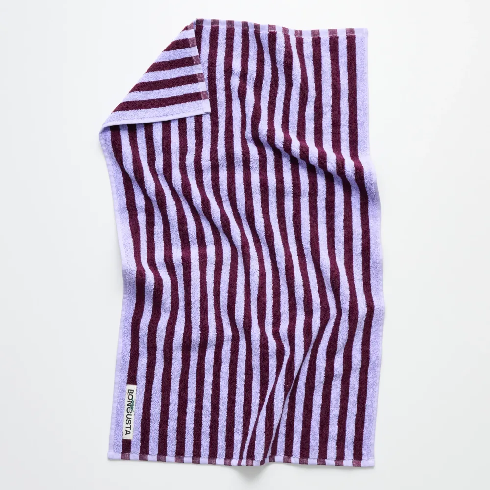 Handtuch „Naram Wine & Lavender Blue“ | 50 × 80 cm | Bongusta